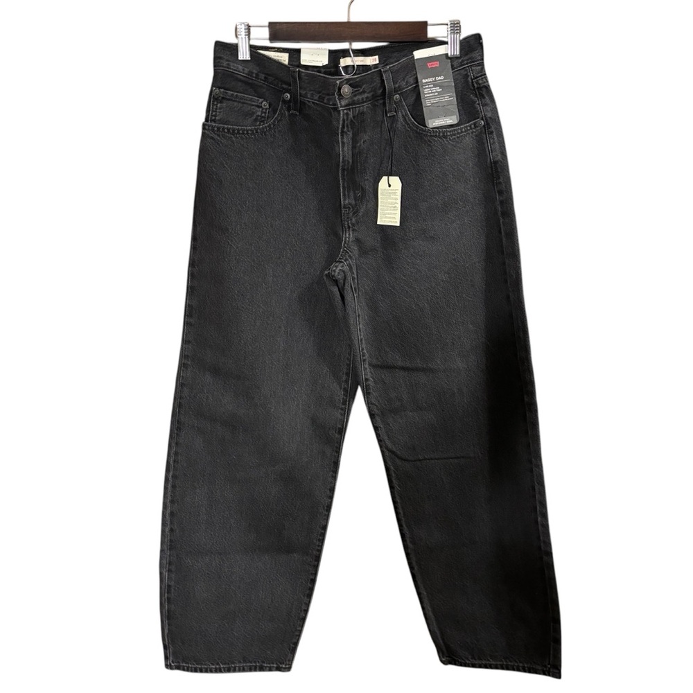 LEVI'S Women's Baggy Dad Black Denim Jeans